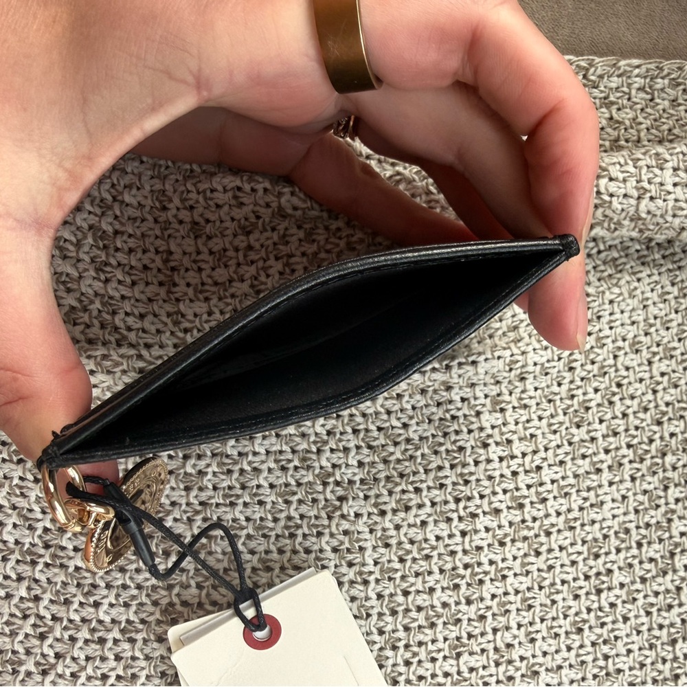 NWT - Ted Baker -  Black Leather Card Holder with Gold Tag - Picture 7 of 9